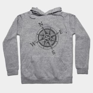 Compass Rose Cross Design Hoodie